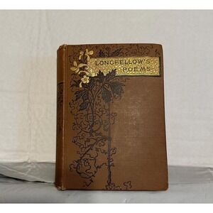 1891 Longfellow's Poems Antique Book